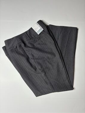 Nine West Dark Gray Pinstripe Dress Trousers